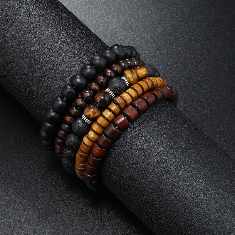 JAVMOO Gothic Bracelet Adjustable Punk Braided Leather Multilayer Grunge Set Bracelets Emo Metal Cuff Wrap Bangles Meaningful Gift - Image 3